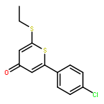 4H-Thiopyran-4-one,2-(4-chlorophenyl)-6-(ethylthio)-