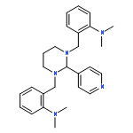 2-[[3-[[2-(dimethylamino)phenyl]methyl]-2-pyridin-4-yl-1,3-diazinan-1-yl]methyl]-N,N-dimethylaniline