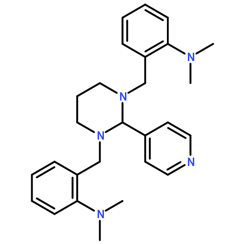 2-[[3-[[2-(dimethylamino)phenyl]methyl]-2-pyridin-4-yl-1,3-diazinan-1-yl]methyl]-N,N-dimethylaniline