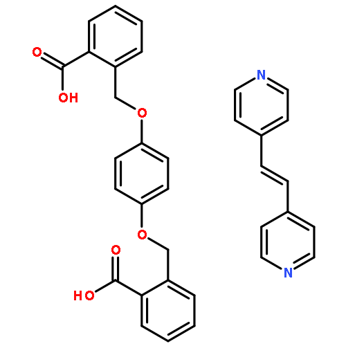 Benzoic acid, 2,2'-[1,4-phenylenebis(oxymethylene)]bis-, compd. with4,4'-(1E)-1,2-ethenediylbis[pyridine] (1:1)