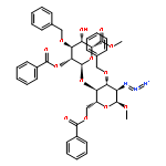 A-d-glucopyranoside, Methyl 2-azido-4-o-[2-o-benzoyl-6-methyl-3-o-(phenylmethyl)-a-l-idopyranuronosyl]-2-deoxy-3-o-(phenylmethyl)-, 6-benzoate