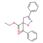 5-Isoxazolecarboxylic acid, 5-benzoyl-4,5-dihydro-3-phenyl-, ethyl ester