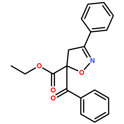 5-Isoxazolecarboxylic acid, 5-benzoyl-4,5-dihydro-3-phenyl-, ethyl ester