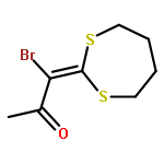 2-PROPANONE, 1-BROMO-1-(1,3-DITHIEPAN-2-YLIDENE)-