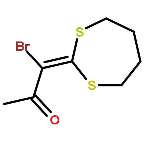 2-PROPANONE, 1-BROMO-1-(1,3-DITHIEPAN-2-YLIDENE)-