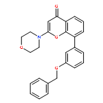 4H-1-Benzopyran-4-one,2-(4-morpholinyl)-8-[3-(phenylmethoxy)phenyl]-