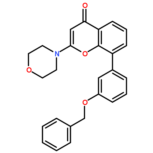 4H-1-Benzopyran-4-one,2-(4-morpholinyl)-8-[3-(phenylmethoxy)phenyl]-