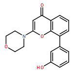 4H-1-Benzopyran-4-one, 8-(3-hydroxyphenyl)-2-(4-morpholinyl)-