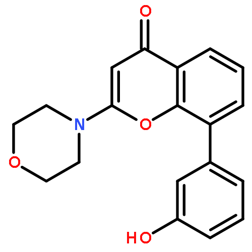 4H-1-Benzopyran-4-one, 8-(3-hydroxyphenyl)-2-(4-morpholinyl)-