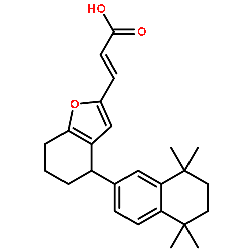 (2E)-3-[4-(5,5,8,8-tetramethyl-5,6,7,8-tetrahydronaphthalen-2-yl)-4,5,6,7-tetrahydro-1-benzofuran-2-yl]prop-2-enoic acid