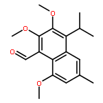 1-Naphthalenecarboxaldehyde,2,3,8-trimethoxy-6-methyl-4-(1-methylethyl)-