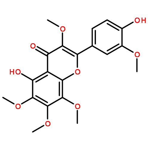 5-hydroxy-2-(4-hydroxy-3-methoxyphenyl)-3,6,7,8-tetramethoxychromen-4-one