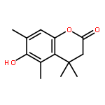 2H-1-Benzopyran-2-one, 3,4-dihydro-6-hydroxy-4,4,5,7-tetramethyl-