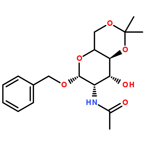 b-D-Glucopyranoside, phenylmethyl2-(acetylamino)-2-deoxy-4,6-O-(1-methylethylidene)-