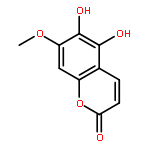 2H-1-Benzopyran-2-one,5,6-dihydroxy-7-methoxy-