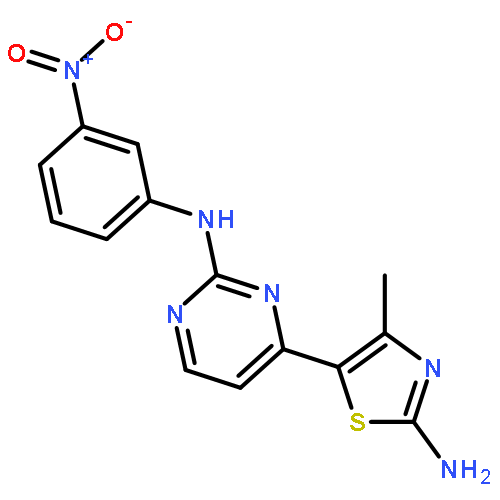 2-Pyrimidinamine, 4-(2-amino-4-methyl-5-thiazolyl)-N-(3-nitrophenyl)-