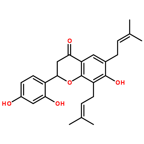 2',4',7-Trihydroxy-6,8-diprenylflavanone