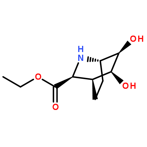 2-AZABICYCLO[2.2.2]OCTANE-3-CARBOXYLIC ACID, 5,6-DIHYDROXY-, ETHYL ESTER, (1S,3S,4S,5S,6R)- (9CI)