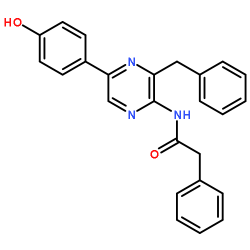 BENZENEACETAMIDE, N-[5-(4-HYDROXYPHENYL)-3-(PHENYLMETHYL)PYRAZINYL]-