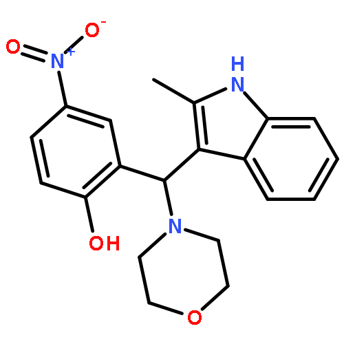 Phenol, 2-[(2-methyl-1H-indol-3-yl)-4-morpholinylmethyl]-4-nitro-