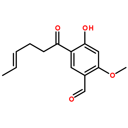 (E)-4-hydroxy-2-methoxy-5-(1-oxo-4-hexenyl)-benzaldehyde