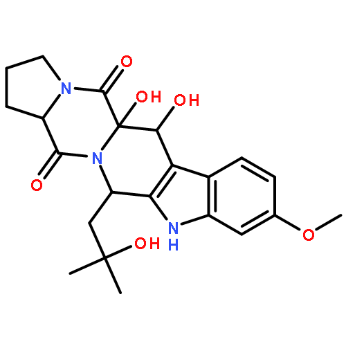 (5aR,6S,12S,14aS)-5a,6-dihydroxy-12-(2-hydroxy-2-methylpropyl)-9-methoxy-1,2,3,5a,6,11,12,14a-octahydro-5H,14H-pyrrolo[1'',2'':4',5']pyrazino[1',2':1,6]pyrido[3,4-b]indole-5,14-dione