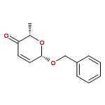 2H-PYRAN-3(6H)-ONE, 2-METHYL-6-(PHENYLMETHOXY)-, (2S,6S)-