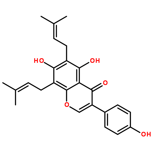 5,7-Dihydroxy-3-(4-hydroxyphenyl)-6,8-bis(3-methylbut-2-en-1-yl)-4H-chromen-4-one