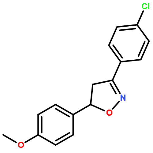 ISOXAZOLE, 3-(4-CHLOROPHENYL)-4,5-DIHYDRO-5-(4-METHOXYPHENYL)-