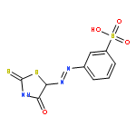 3-[(4-OXO-2-SULFANYLIDENE-1,3-THIAZOLIDIN-5-YL)DIAZENYL]BENZENESULFONIC ACID