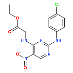 Glycine, N-[2-[(4-chlorophenyl)amino]-5-nitro-4-pyrimidinyl]-, ethyl ester