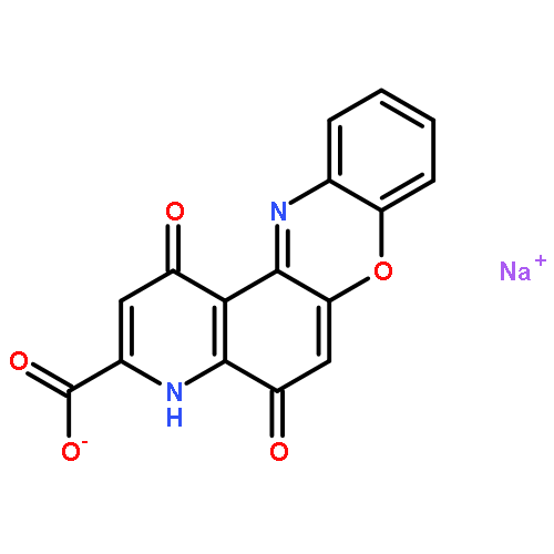 5H-Pyrido[3,2-a]phenoxazine-3-carboxylicacid, 1-hydroxy-5-oxo-, sodium salt (1:1)