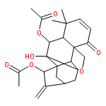 (5β,6β,7α,8α,9β,10α,13α,15α)-7-Hydroxy-1-oxo-7,20-epoxykaura-2,16 -diene-6,15-diyl diacetate