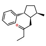 2-Butanone, 1-[(1R,2R,5R)-2-methyl-5-phenylcyclopentyl]-, rel-