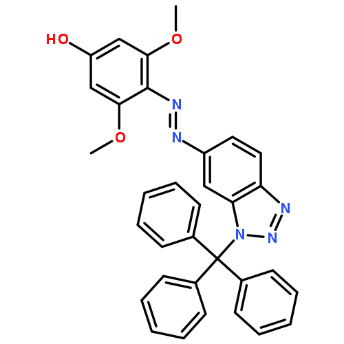 PHENOL, 3,5-DIMETHOXY-4-[[1-(TRIPHENYLMETHYL)-1H-BENZOTRIAZOL-6-YL]AZO]-