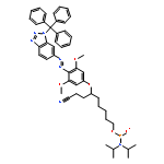 PHOSPHORAMIDOUS ACID, BIS(1-METHYLETHYL)-, 2-CYANOETHYL6-[3,5-DIMETHOXY-4-[[1-(TRIPHENYLMETHYL)-1H-BENZOTRIAZOL-6-YL]AZO]PHENOXY]HEXYL ESTER