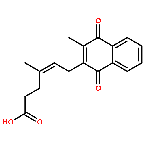 (4E)-4-methyl-6-(3-methyl-1,4-dioxo-1,4-dihydronaphthalen-2-yl)hex-4-enoic acid