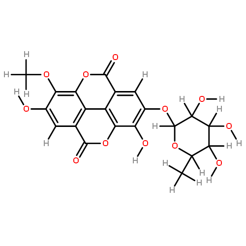 3-O-methylellagic acid 4'-O-alpha-L-rhamnopyranoside