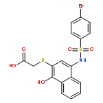 2-((4-(4-Bromophenylsulfonamido)-1-hydroxynaphthalen-2-yl)thio)acetic acid