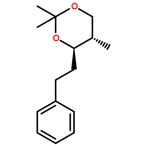 1,3-DIOXANE, 2,2,5-TRIMETHYL-4-(2-PHENYLETHYL)-, (4R,5S)-