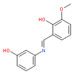 PHENOL, 2-[[(3-HYDROXYPHENYL)IMINO]METHYL]-6-METHOXY-