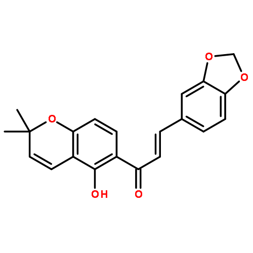 (2E)-3-(1,3-benzodioxol-5-yl)-1-(5-hydroxy-2,2-dimethyl-2H-chromen-6-yl)prop-2-en-1-one