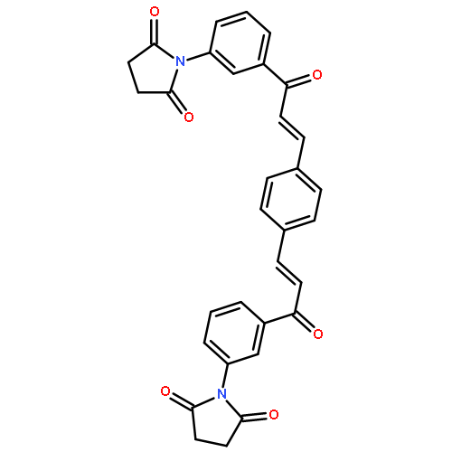 1,1'-(benzene-1,4-diylbis{[(1E)-3-oxoprop-1-ene-1,3-diyl]benzene-3,1-diyl})dipyrrolidine-2,5-dione