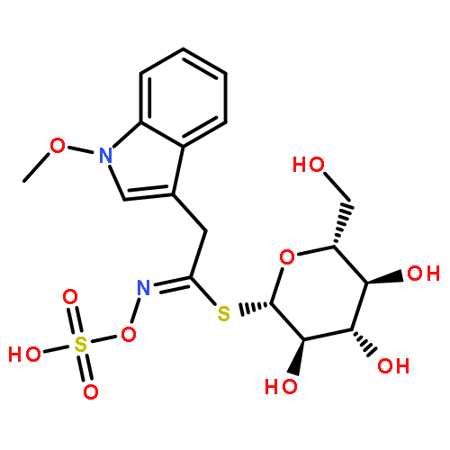 b-D-Glucopyranose, 1-thio-,1-[1-methoxy-N-(sulfooxy)-1H-indole-3-ethanimidate]
