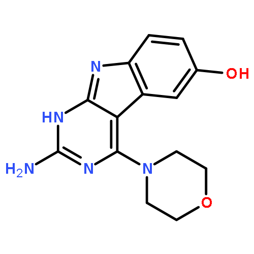 1H-Pyrimido[4,5-b]indol-6-ol, 2-amino-4-(4-morpholinyl)-