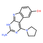 1H-Pyrimido[4,5-b]indol-6-ol, 2-amino-4-(1-pyrrolidinyl)-