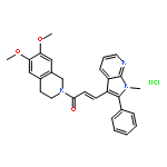 2-Propen-1-one,1-(3,4-dihydro-6,7-dimethoxy-2(1H)-isoquinolinyl)-3-(1-methyl-2-phenyl-1H-pyrrolo[2,3-b]pyridin-3-yl)-,hydrochloride (1:1), (2E)-