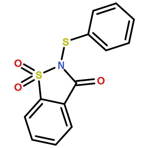 1,2-BENZISOTHIAZOL-3(2H)-ONE, 2-(PHENYLTHIO)-, 1,1-DIOXIDE