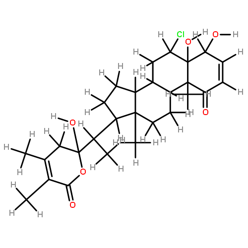 (4beta, 5beta, 6alpha, 22R)-6-Chloro-4, 5, 27-trihydroxy-1-oxowitha-2, 24-dienolide