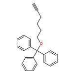 Benzene, 1,1',1''-[(5-hexynyloxy)methylidyne]tris-